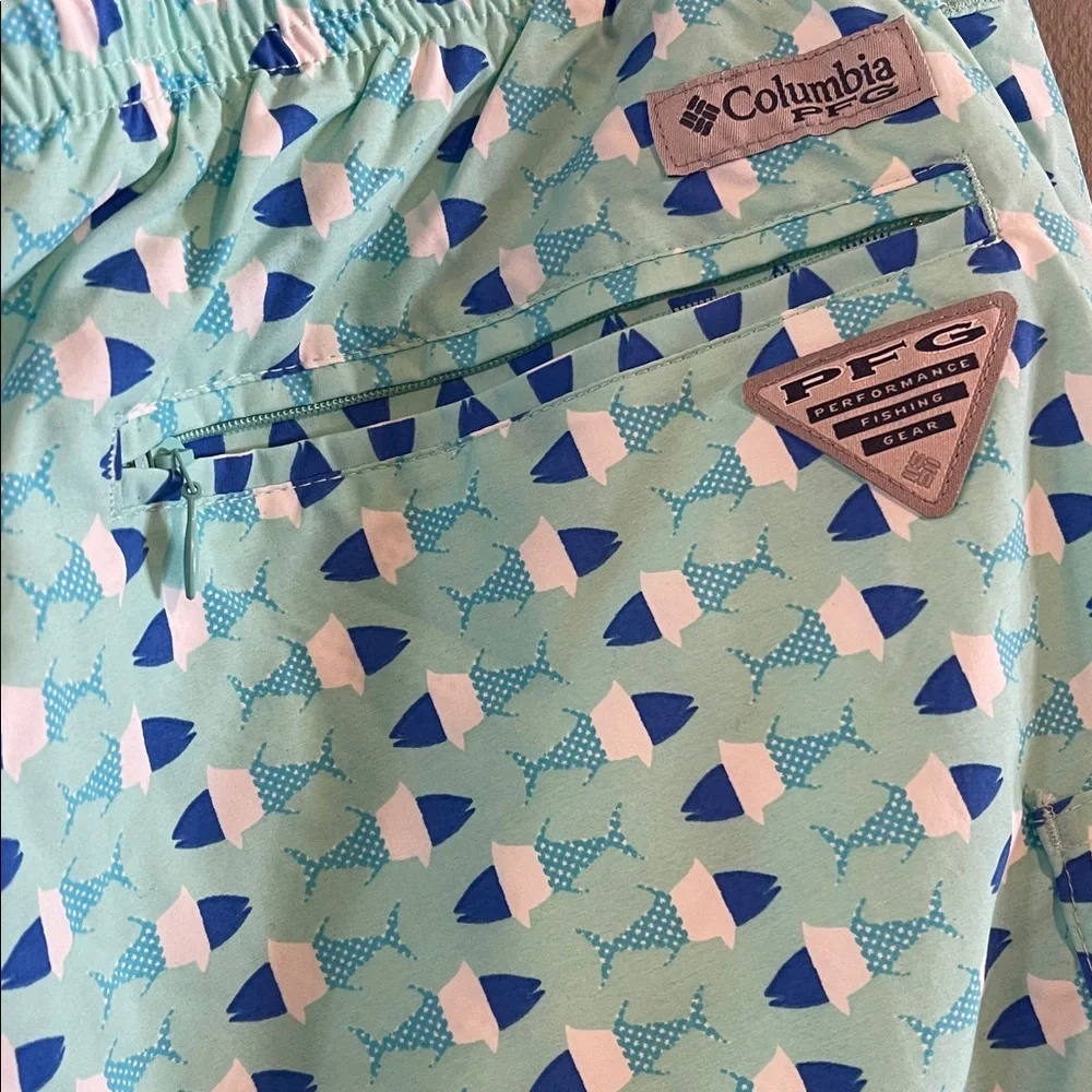Columbia PFG Men's Swim Shorts UPF 50 Omni-Shade Super Backcast‎ Blue Sz XXL